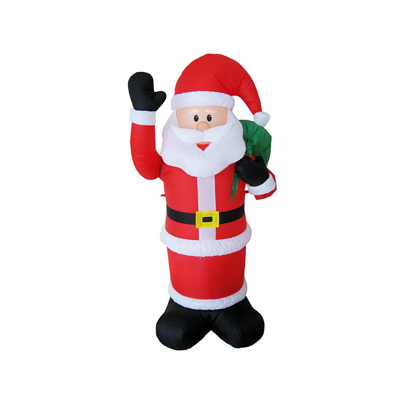 巨型圣诞节户外设计充气圣诞老人挥舞着右臂克劳斯装饰